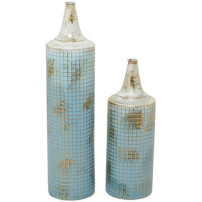 Rustic Metal Vase - Set of 2