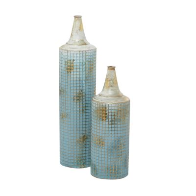 Rustic Metal Vase - Set of 2