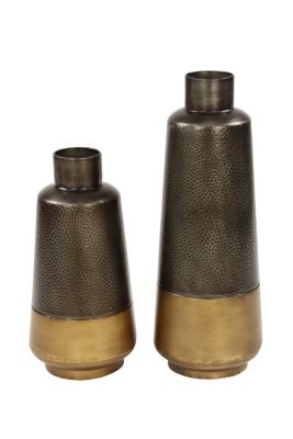 Rustic Metal Vase - Set of 2