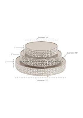 Glam Metal Cake Stand - Set of 3