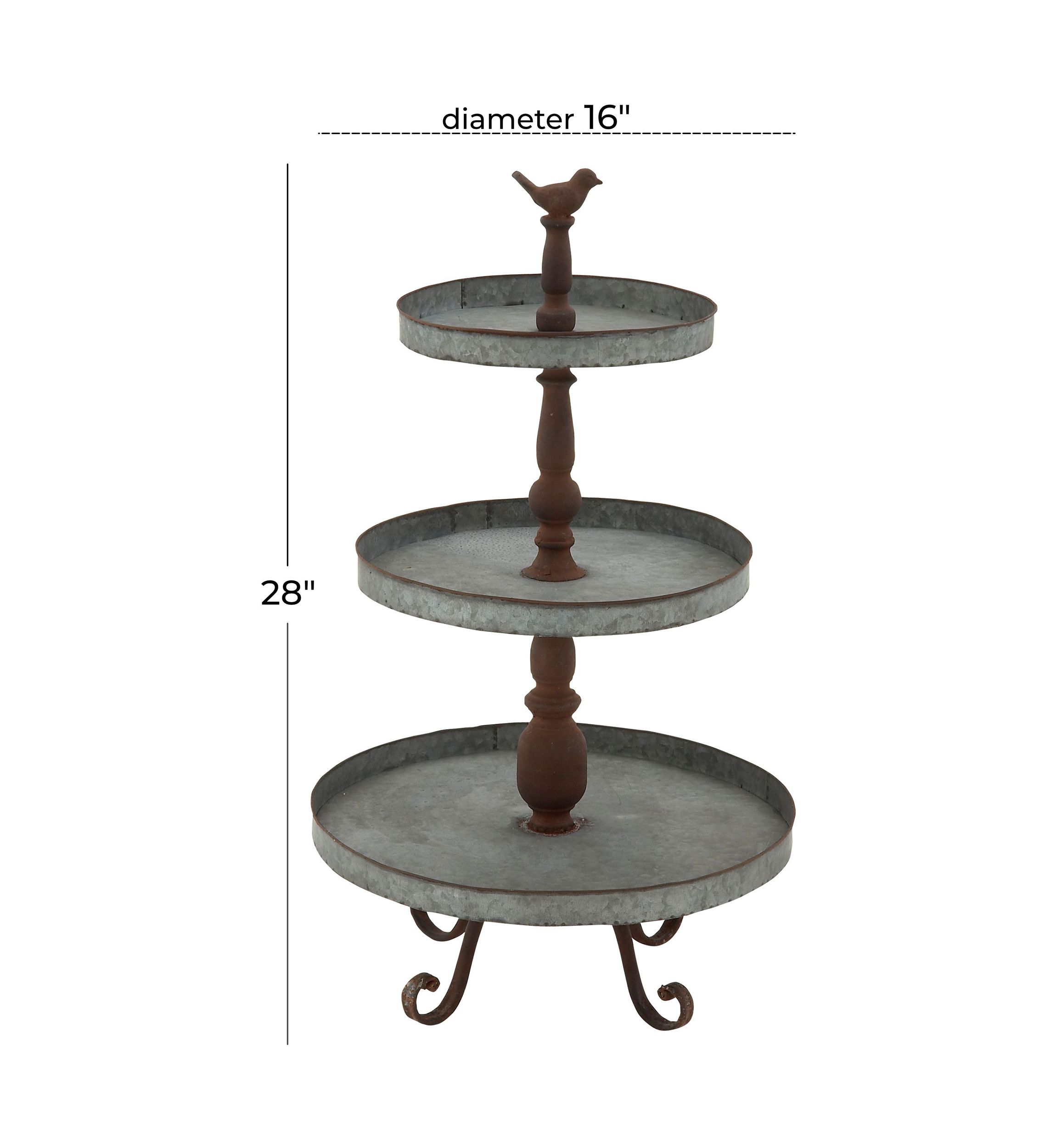 Farmhouse Metal Tiered Server