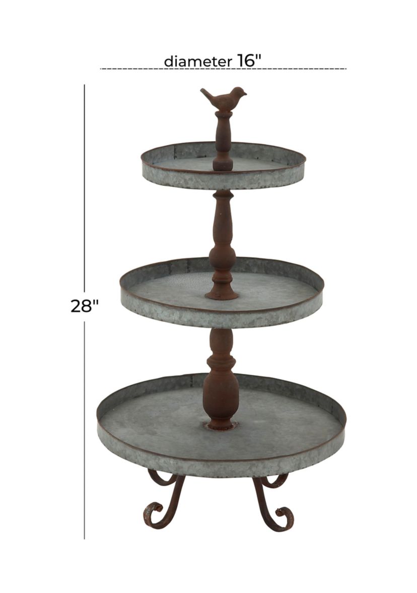 Farmhouse Metal Tiered Server