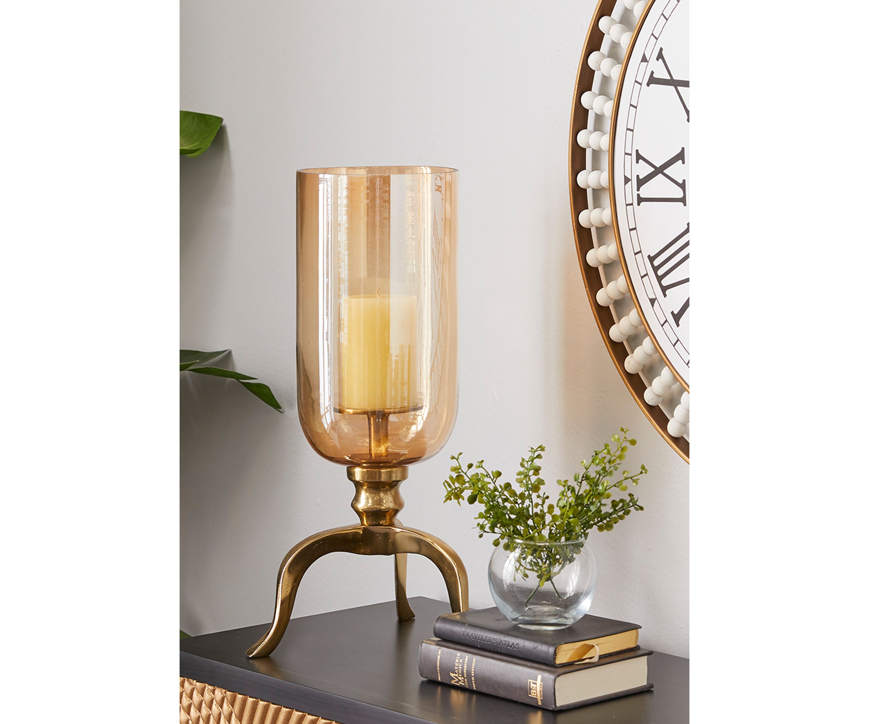 Traditional Aluminum Metal Hurricane Lamp