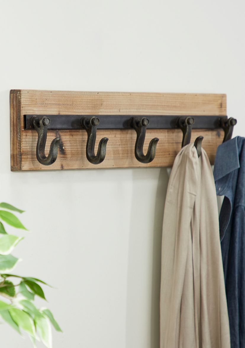 Industrial Wood Wall Hook