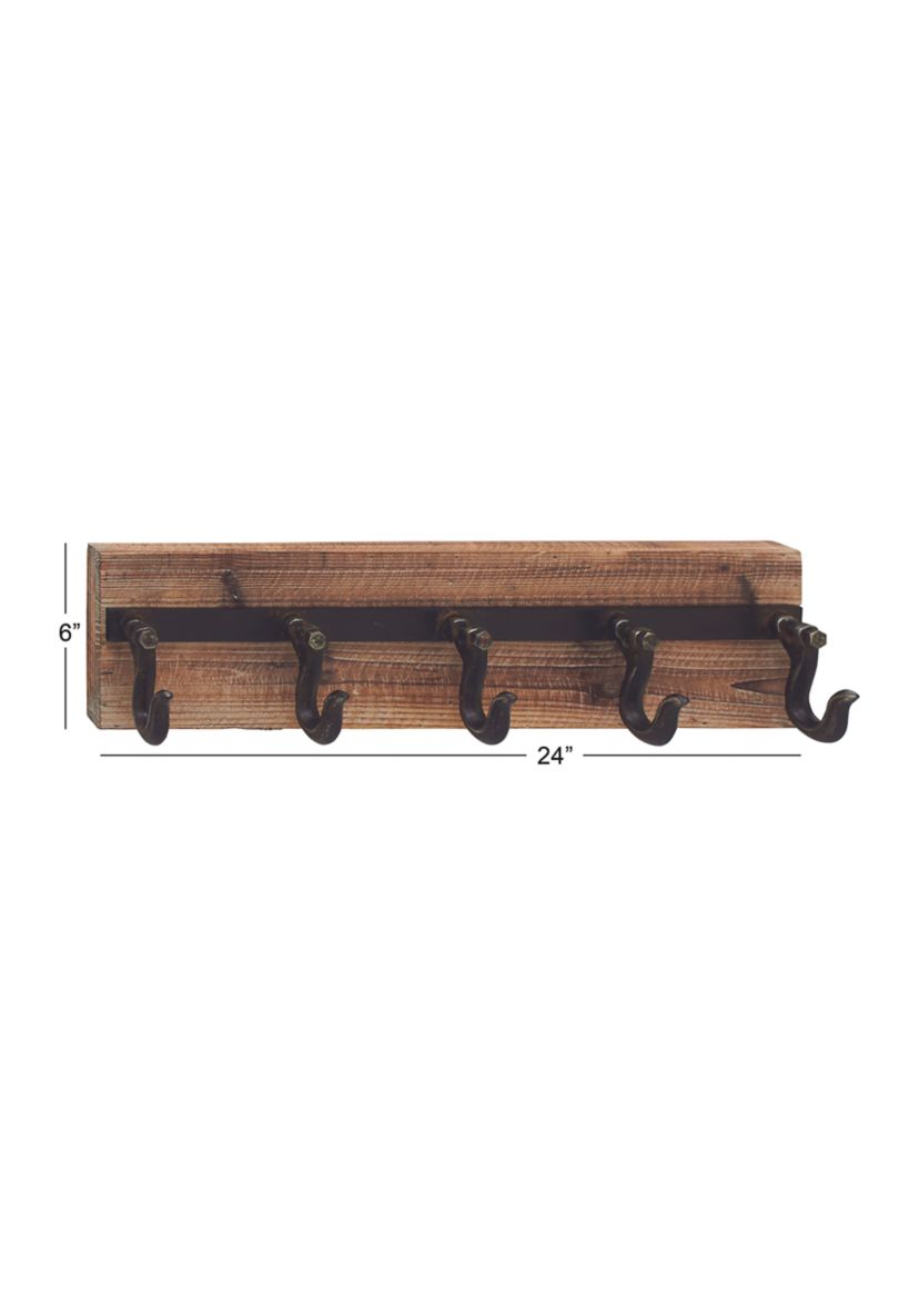 Industrial Wood Wall Hook