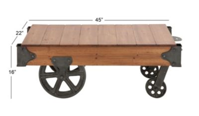 Industrial Wood Coffee Table