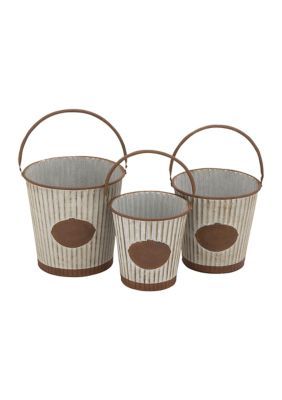 Farmhouse Metal Planter - Set of 3