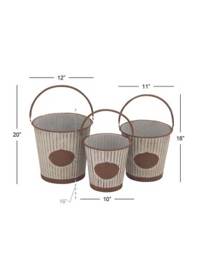 Farmhouse Metal Planter - Set of 3