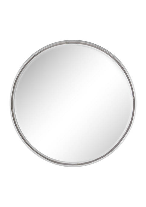 Monroe Lane Large Round Contemporary Wall Mirror in
