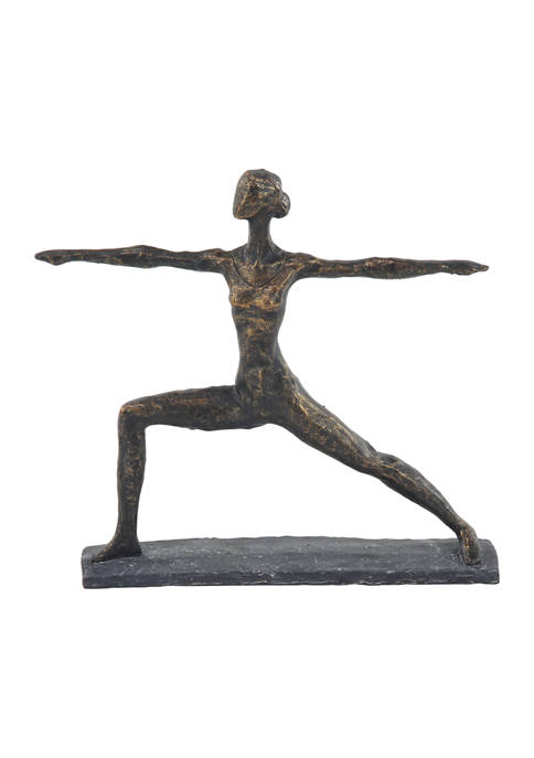 Brass Polystone Modern Sculpture - Yoga