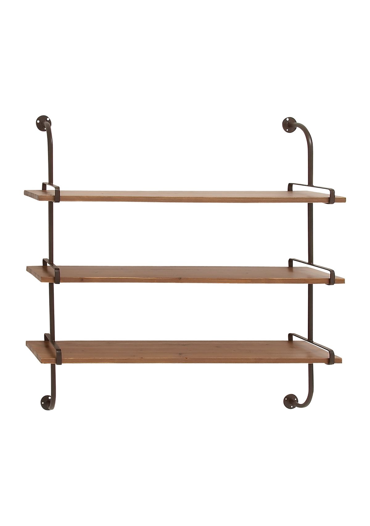Industrial Wood Wall Shelf