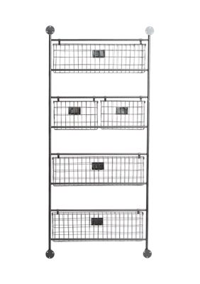 Industrial Metal Magazine Rack Holder