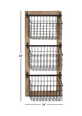 Farmhouse Metal Magazine Rack Holder