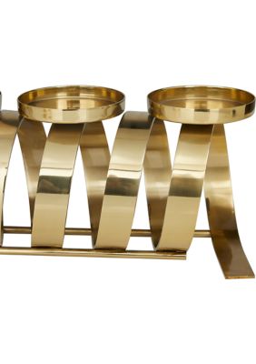 Contemporary Stainless Steel Metal Candle Holder