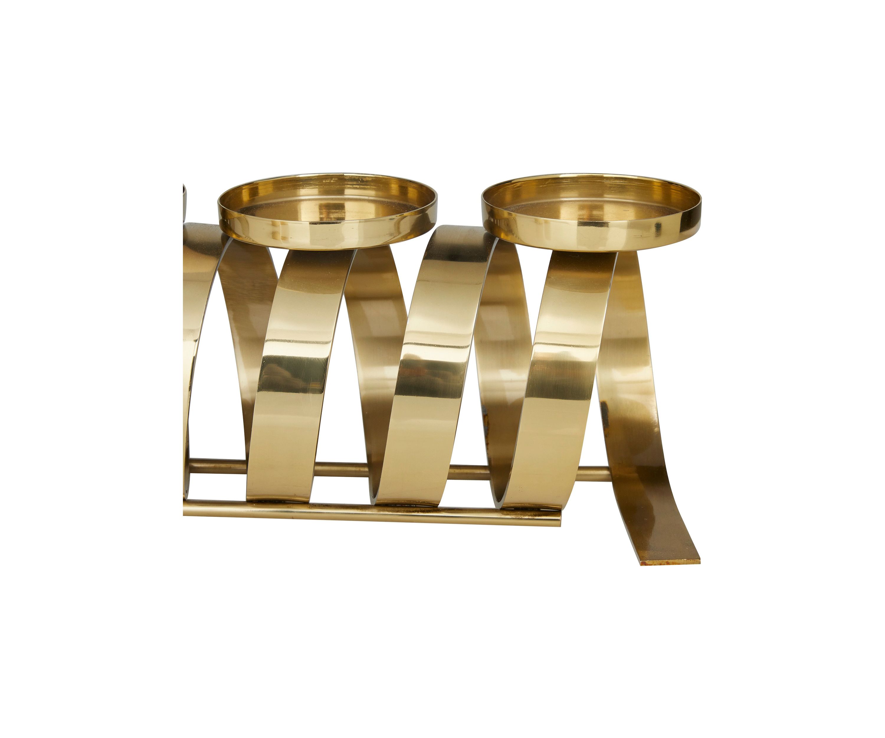 Contemporary Stainless Steel Metal Candle Holder