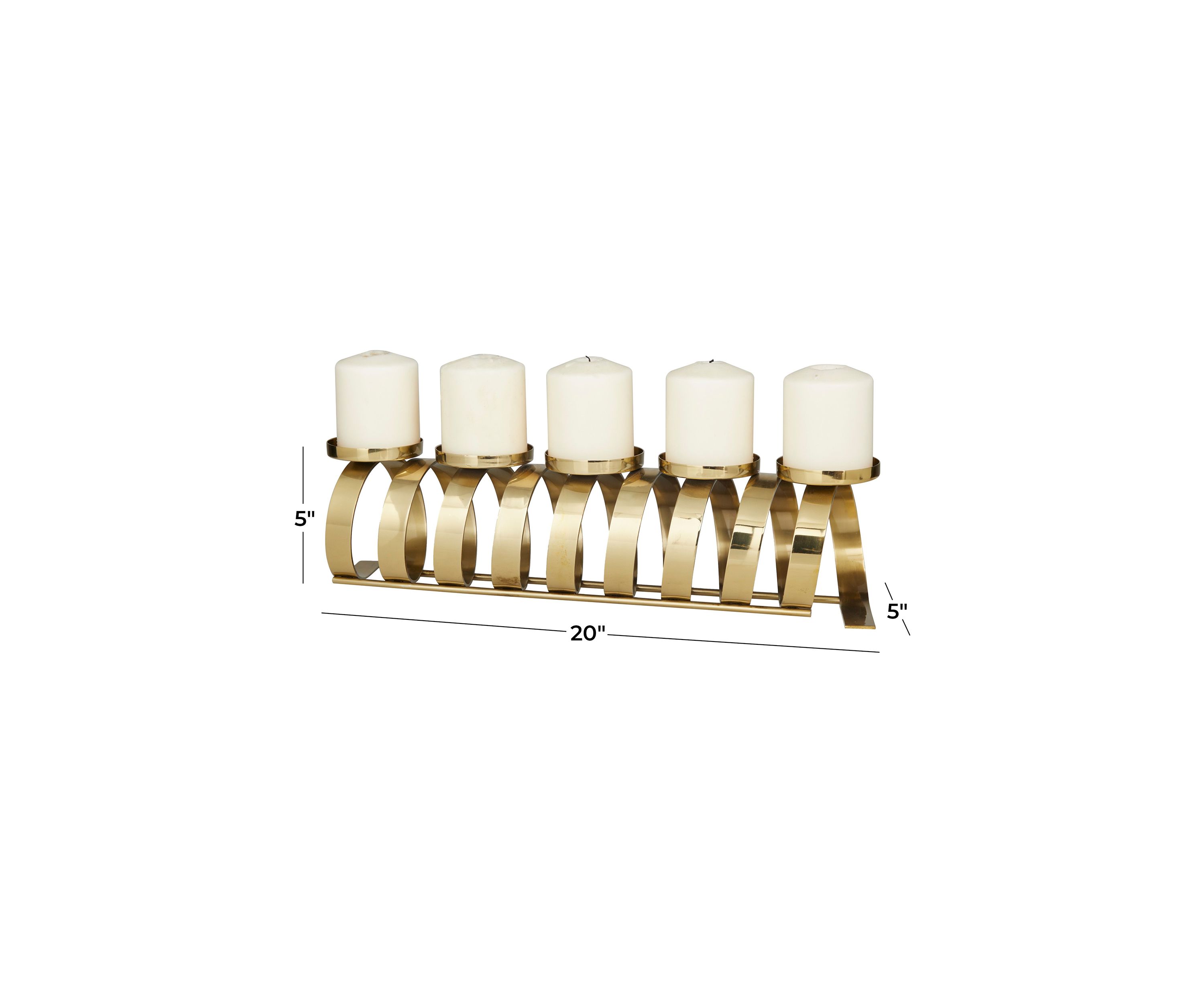 Contemporary Stainless Steel Metal Candle Holder