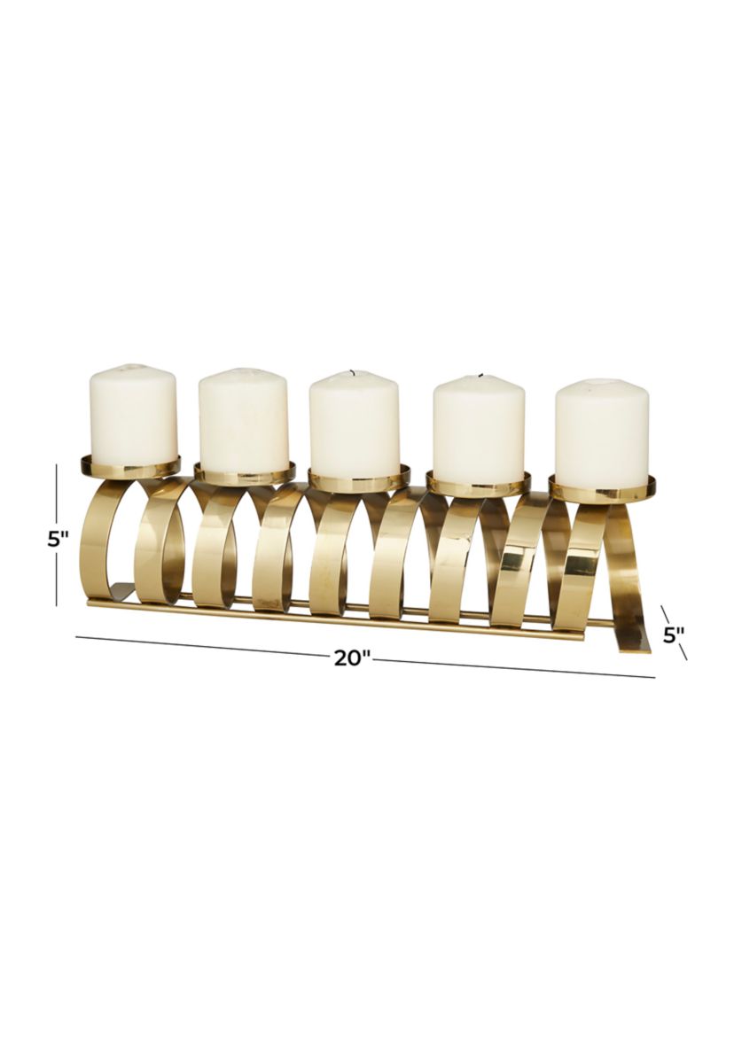 Contemporary Stainless Steel Metal Candle Holder