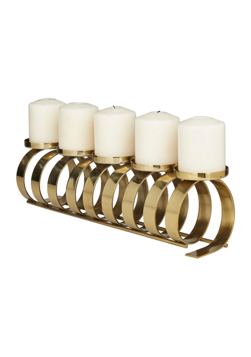 Contemporary Stainless Steel Metal Candle Holder