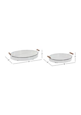 Farmhouse Metal Tray - Set of 2