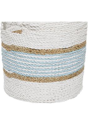 Coastal Wood Storage Basket - Set of 3