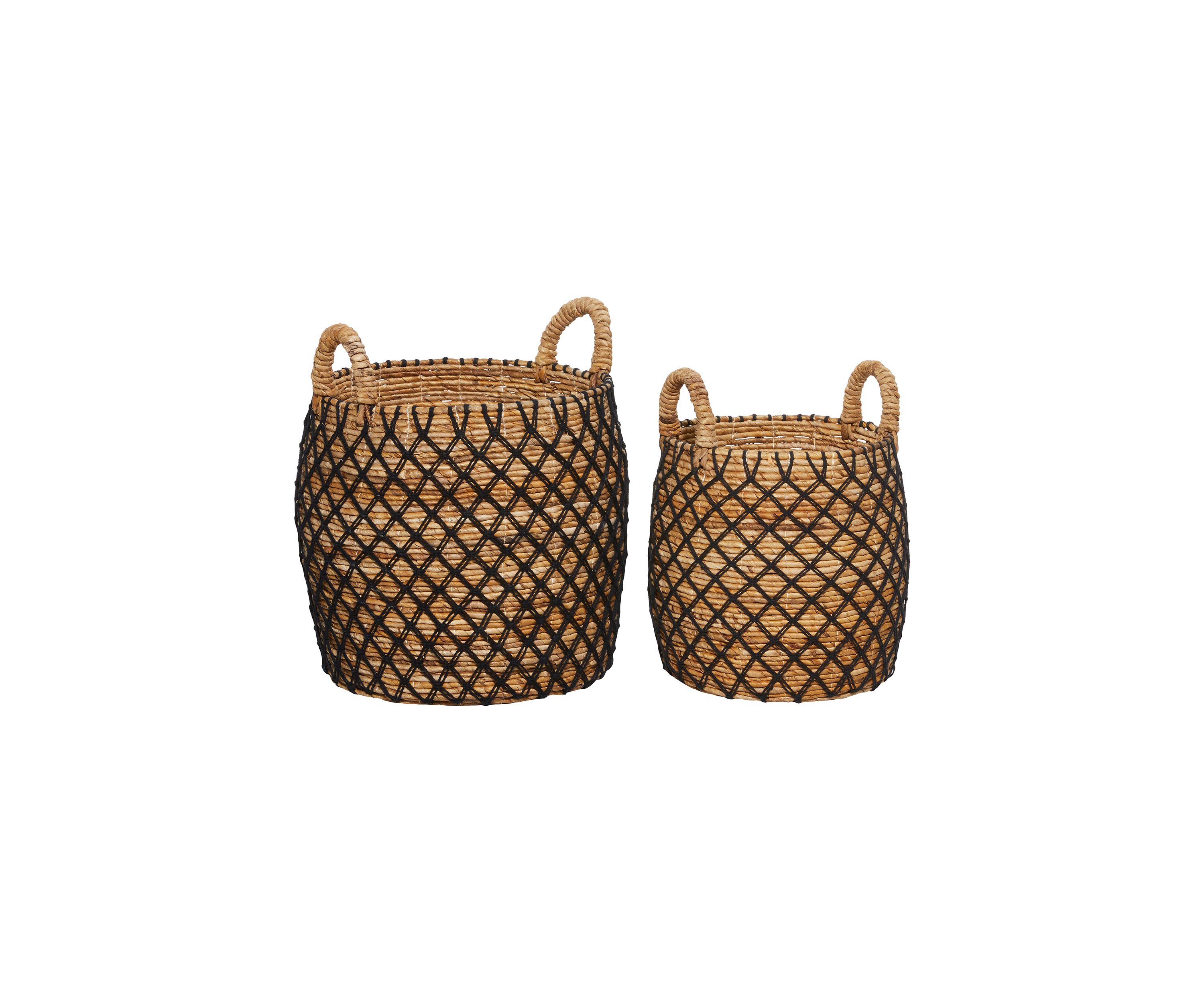 Coastal Banana Leaf Storage Basket - Set of 2