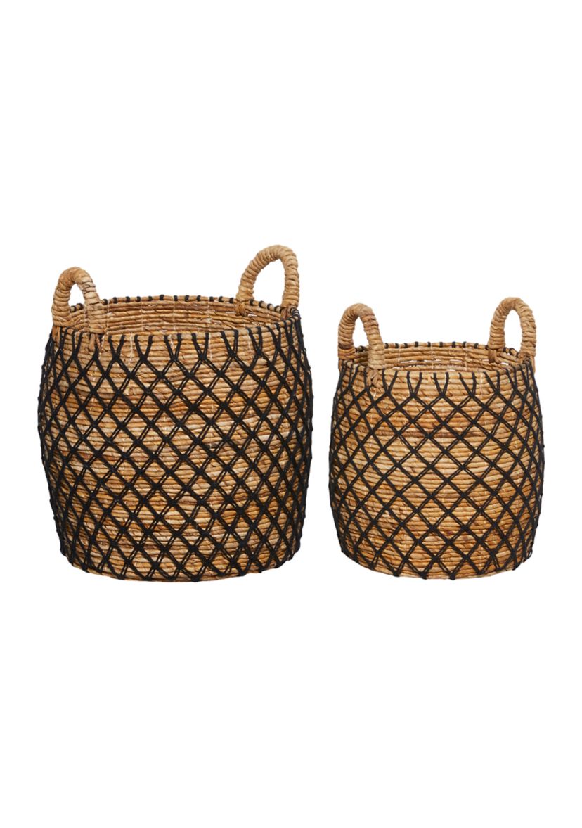 Coastal Banana Leaf Storage Basket - Set of 2