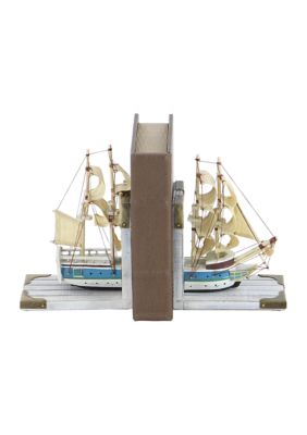 Coastal Wood Bookends - Set of 2