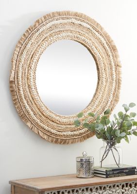 Bohemian Wooden Wall Mirror