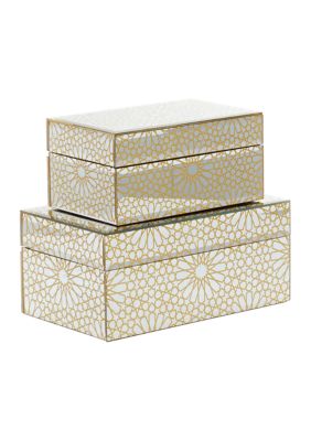 Glam Wood Jewelry Box - Set of 2