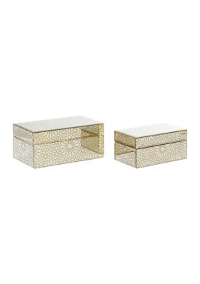 Glam Wood Jewelry Box - Set of 2