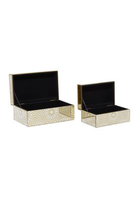 Glam Wood Jewelry Box - Set of 2