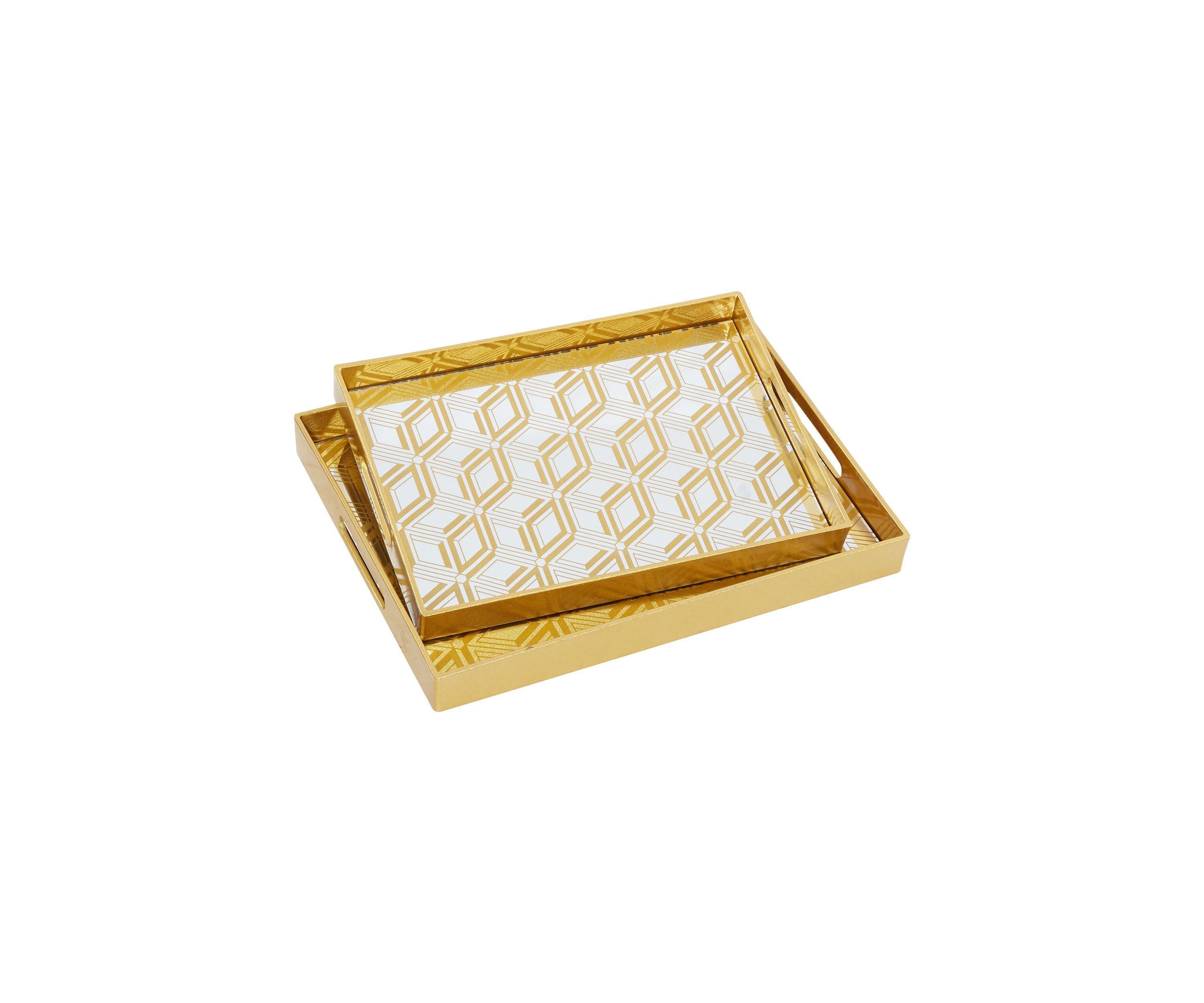 Glam Plastic Tray - Set of 2
