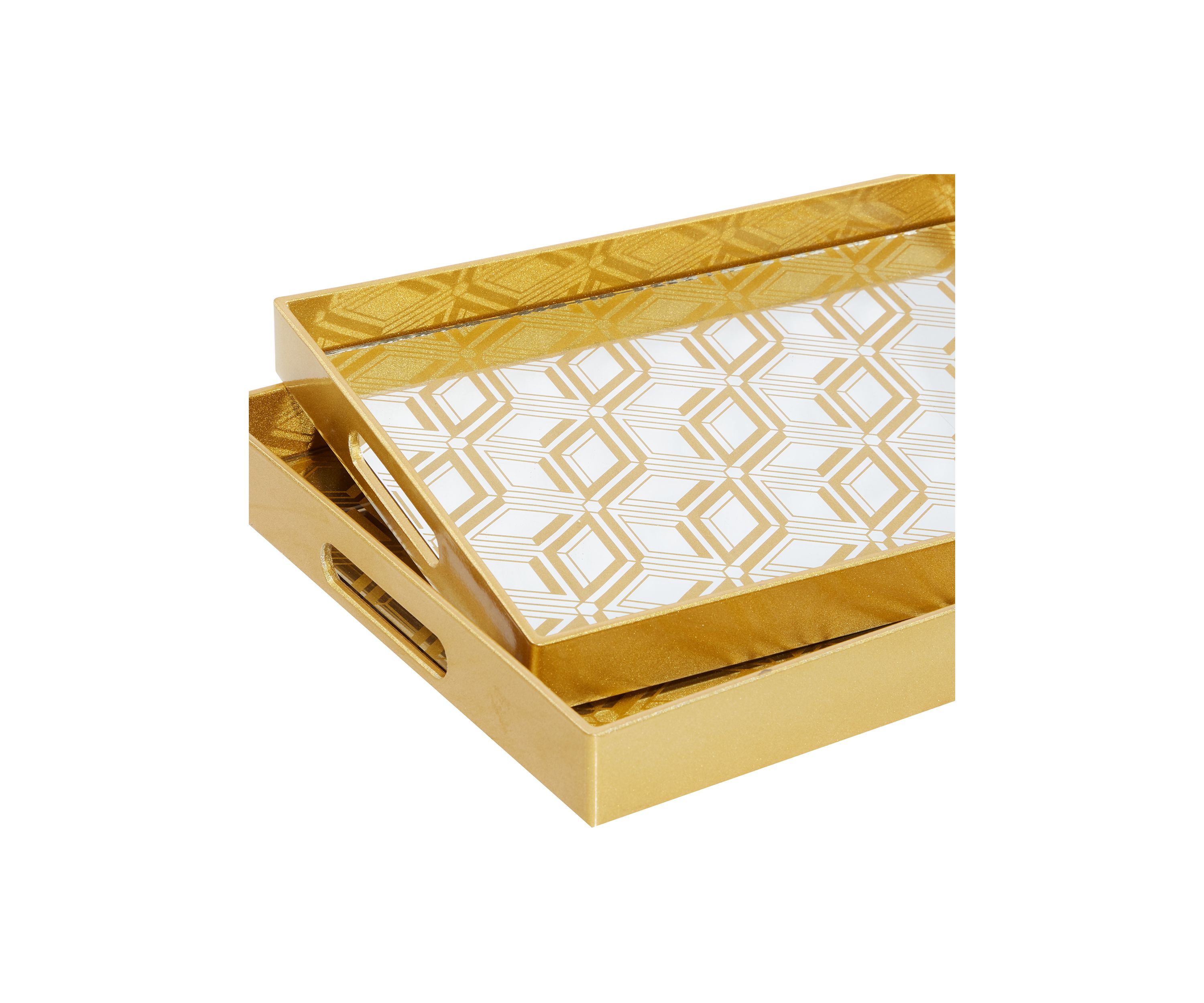 Glam Plastic Tray - Set of 2