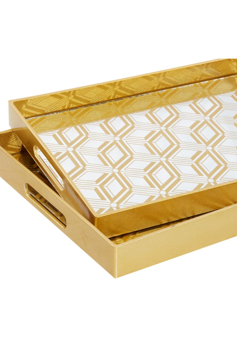 Glam Plastic Tray - Set of 2