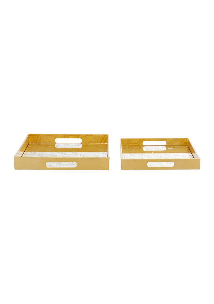 Glam Plastic Tray - Set of 2