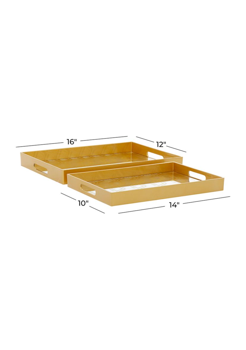 Glam Plastic Tray - Set of 2