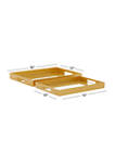Gold Plastic Glam Tray - Set of 2