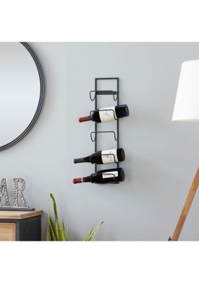 Industrial Metal Wall Wine Rack