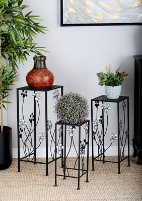 Set of 3 Metal Traditional Plantstand