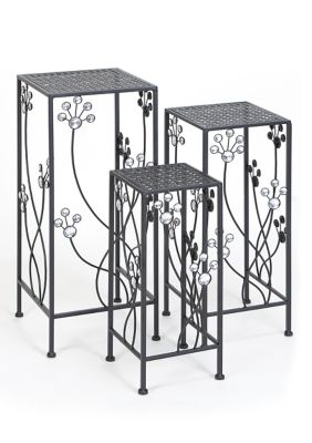 Set of 3 Metal Traditional Plantstand