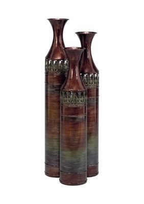 Traditional Metal Vase - Set of 3