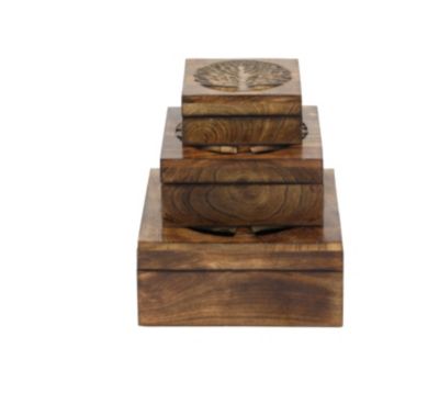 Farmhouse Wood Box - Set of 3