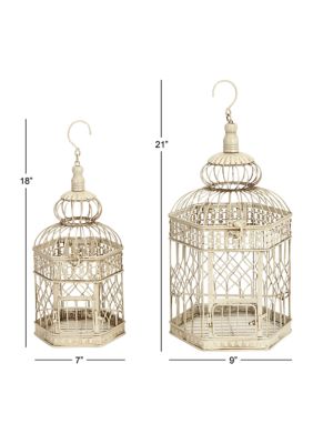 Vintage Metal Birdcage - Set of 2