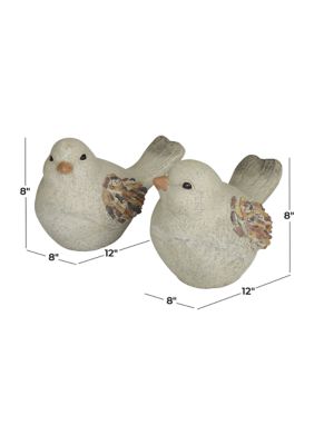 Farmhouse Polystone Garden Sculpture - Set of 2