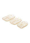 Metal Contemporary Tray - Set of 3