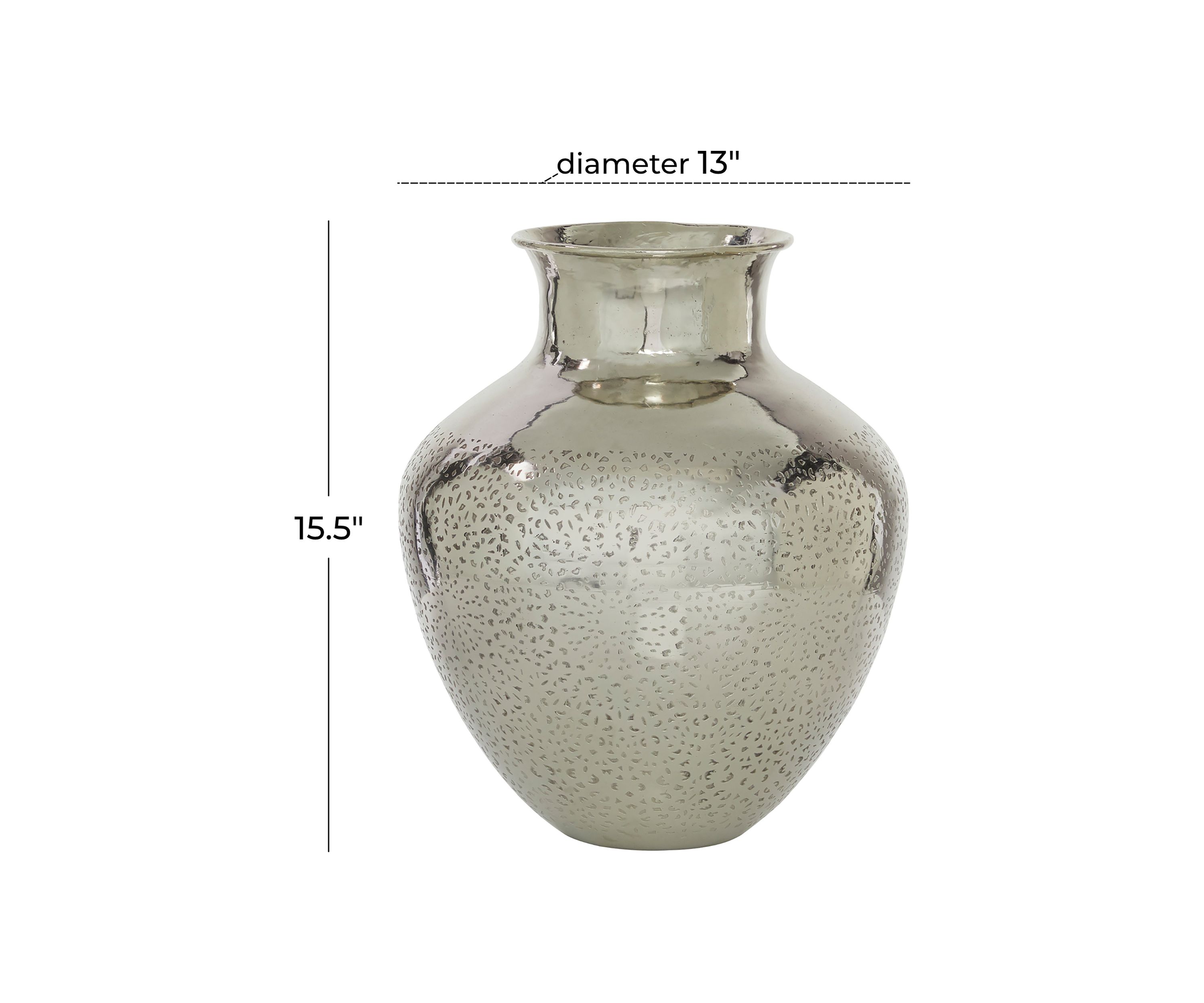 Contemporary Aluminum Metal Vase