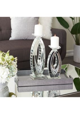 Glam Glass Candle Holder - Set of 2