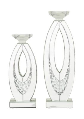 Glam Glass Candle Holder - Set of 2