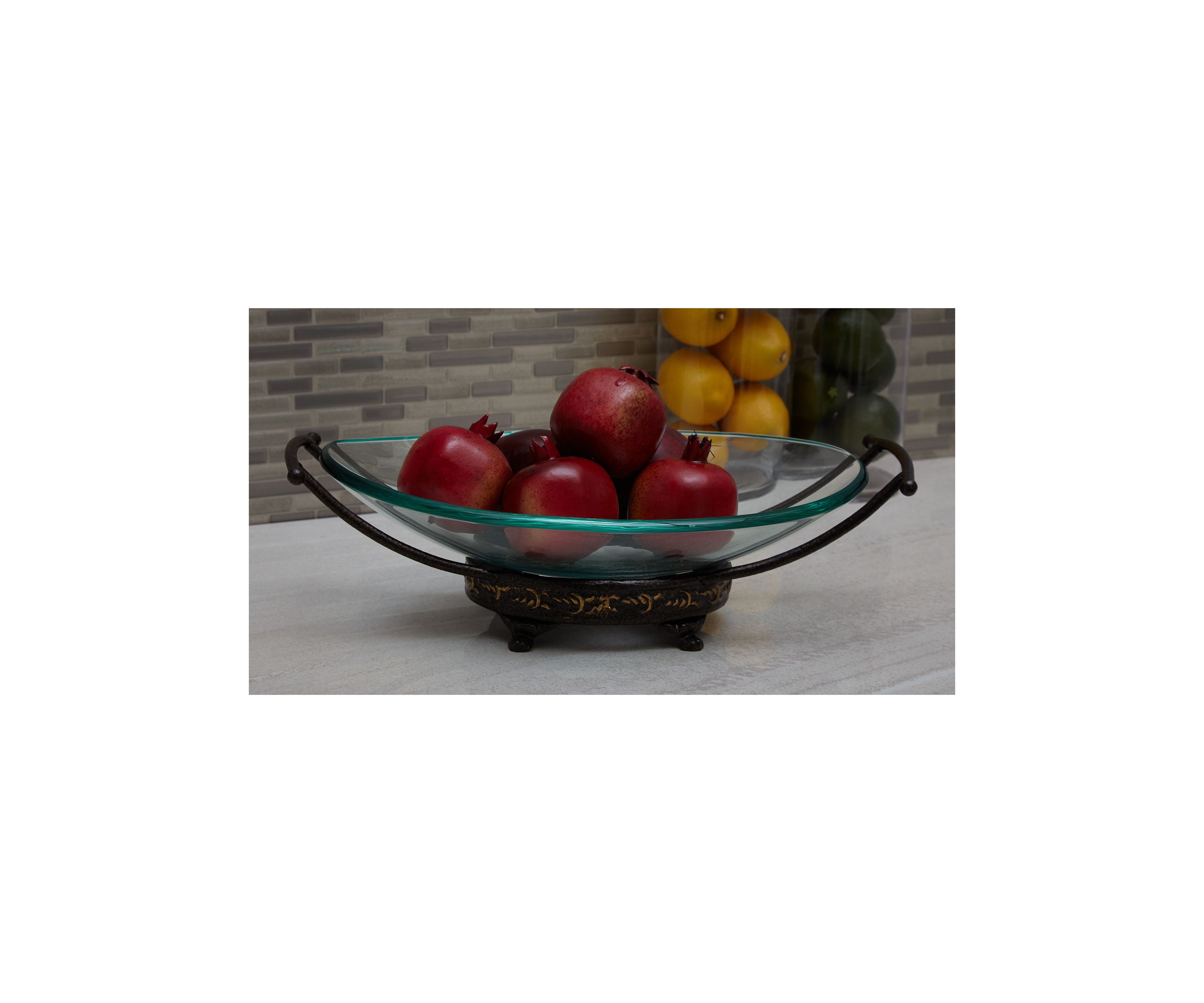Traditional Tempered Glass Serving Bowl