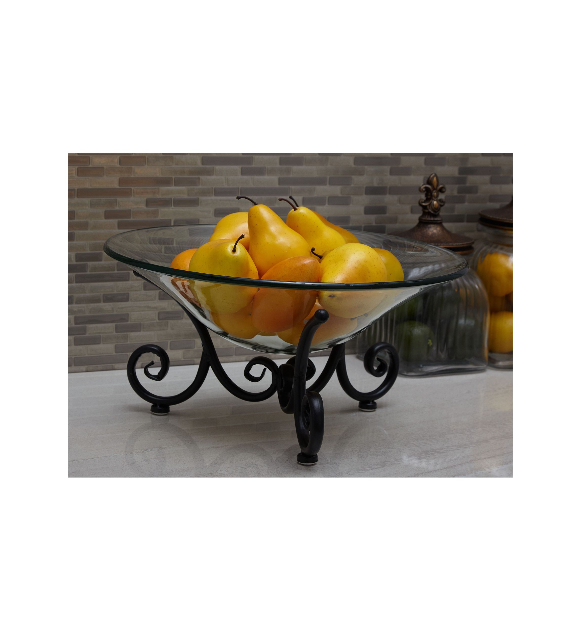 Traditional Tempered Glass Serving Bowl